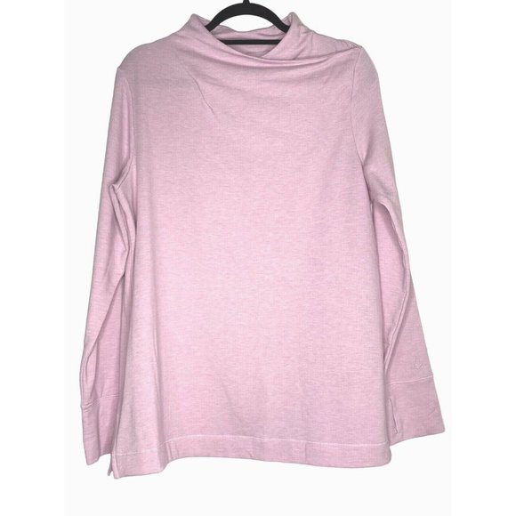 CuddlDuds Comfortwear size M rose heather cozy high neck thumbholes top FLAW - Picture 1 of 11